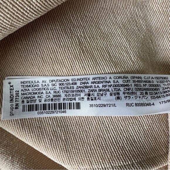 Zara Shacket Beige corduroy women’s Large - Picture 5 of 7